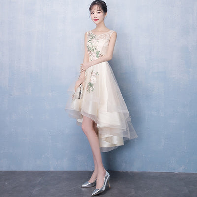 BH262 : 3 Style Flower embroidery Champagne Cocktail dresses