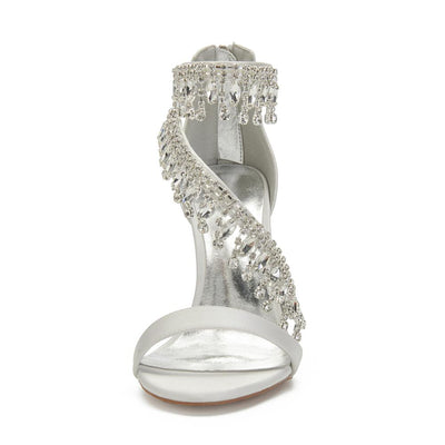 BS117 Diamond satin Wedding Shoes (14 Colors)