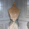 LG498 Real pictures Luxurious Feathers Beaded Formal Gowns