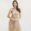 LG466 Sexy See through Beaded Sequin Pageant Gown