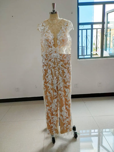 PD79 Full Lace Wedding Jumpsuit ( Custom colors )