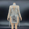 KP27 : 2 styles Shining Silver Sequins Tassel Dance Costume