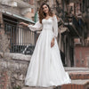 CW603 Simple 2pcs Wedding Dress with removable puff sleeve