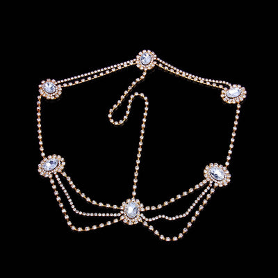 BJ356 Rhinestone Bridal Hair jewelry ( 2 Colors )
