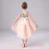 FG414 Sequin short front long back Party dress for girls