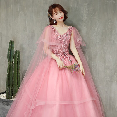 CG203  Custom color V-neck Debutante Dress