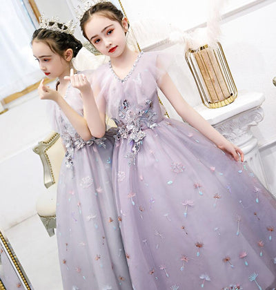 FG357 Lavender Tulle Princess Dress for Girls (1-14 Yrs )