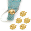 DIY343: 6pcs/lot Metal leaf napkin rings (3 Colors )