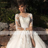 HW442 Gorgeous Appliques Beaded A-Line Wedding Dresses