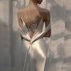 CW605 Classic Satin Mermaid Wedding Dress