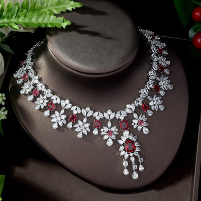 BJ333 : 5 colors of  Bridal Jewelry sets (Necklace + Earrings)