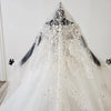 HW311 Real Pictures : Luxurious sequin beading Wedding gown with veil