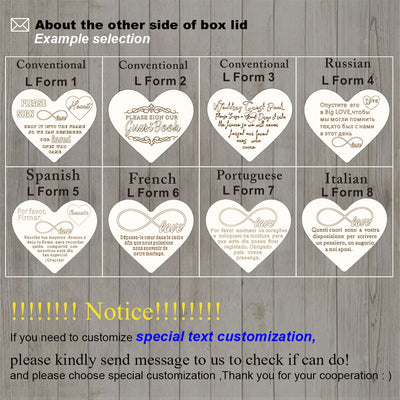 DIY165 Hearts drop unique  Wedding Guestbook (8 Styles)