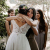 CW406 Simple long sleeves Garden Bridal Dress