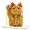 CB332 Diamond fortune cat shaped Evening Clutch Purses ( 5 Colors )