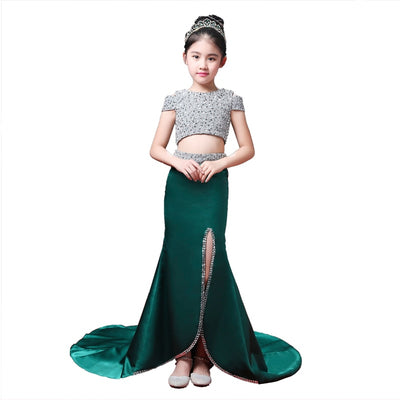 FG434 Luxury sequin Pageant Girl Dress