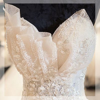 HW265 Shiny Gorgeous beading flower Ball Gown Wedding Dresses