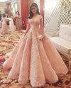 CG243 Pink short sleeves Wedding dress