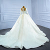HW373 Real Pictures luxurious Pearl Beaded Bridal Gowns