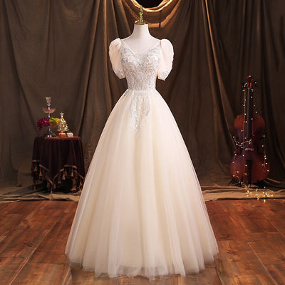 CG294 Real Photo Quinceanera Dresses ( Champagne/Grey)