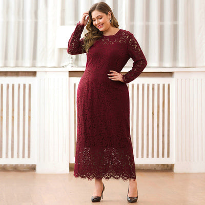 BH244 Plus size full lace Tea length Mother of the Bride Dresses