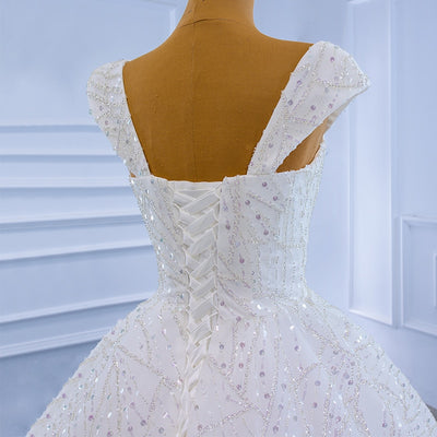 HW472 Real picture handmade sequined Bridal Gown
