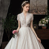 HW297 Luxury V-neck beading Wedding Gown