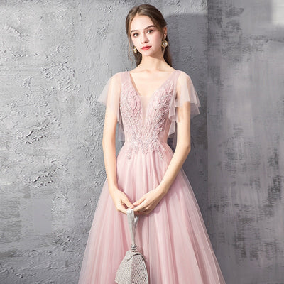 BH234 Sweet pink Bridesmaid Dress