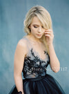 CG235 Colored Scoop Neckline Wedding Gowns