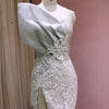PP381 Off the shoulder side split Evening Dresses ( Custom Colors )