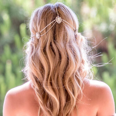 BJ356 Rhinestone Bridal Hair jewelry ( 2 Colors )
