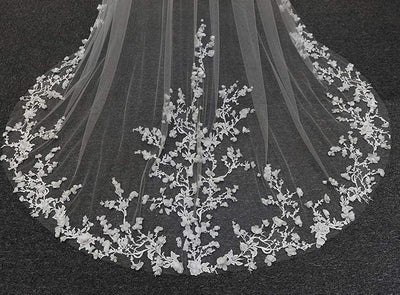 BV156 : 3D Flowers Bridal veils