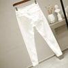 TP46 Plus size Cartoon Graffiti Flowers Stretched Skinny Jeans