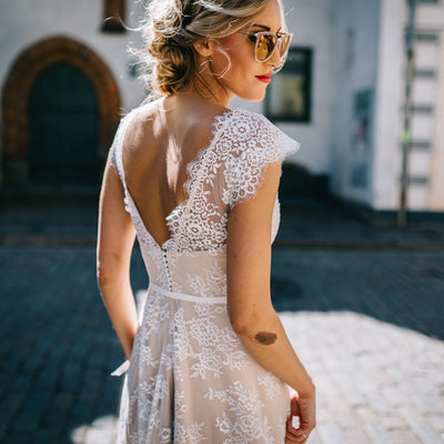 CW588 Cheap Bohemian Wedding dress