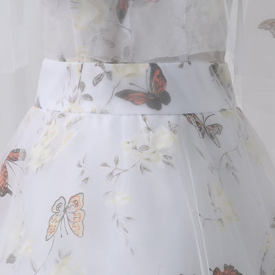 CG181 Real Pictures Butterfly Print A-line Bridal Dress