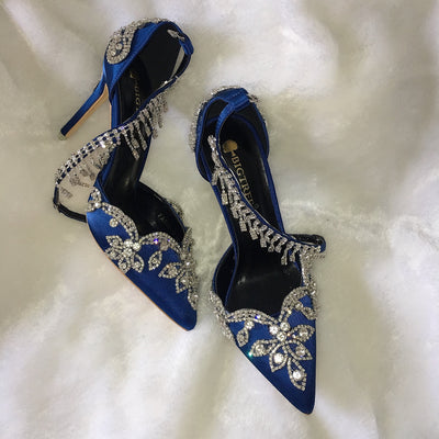 BS126 Diamond Fringe Bridal shoes ( 7 Colors)