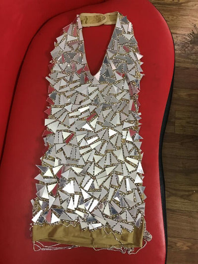 KP26 : 6 styles silver mirror Dancer Costumes