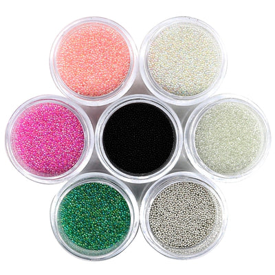 BC06 Glass Micro Beads for DIY Tips Manicure ( 15 Colors )
