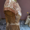 LG506 Real pictures Luxurious tassel beaded Champagne Gowns