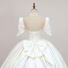 CW547 Real pictures high neck Satin Wedding dress