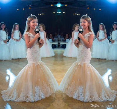 FG428 Mermaid Flower Girl Dress