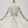 HW305 Extravagant Sequin Crystal Pearls Wedding Gown