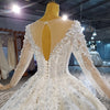 HW376 Real Sample pictures luxurious Ivory beaded Wedding Gowns