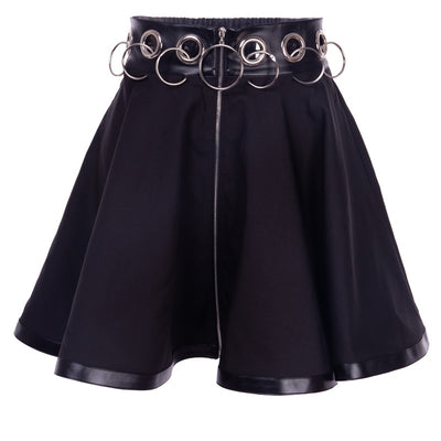 CK78 Ring High Waist Gothic Punk Skirt