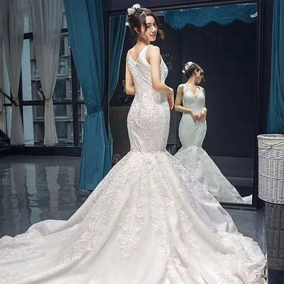 HW290 Real Picture high quality mermaid Bridal Gown