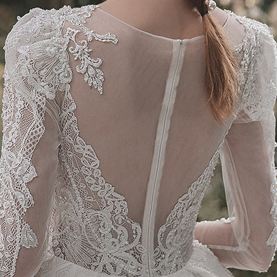 HW410 Real pictures Fairy Mori style Wedding Gown