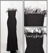 PP101 Classy Strapless Feather Prom Dresses ( 3 Colors )