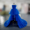 LG361 Custom color Short Front Long Back Homecoming Dress with tiered train