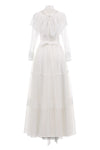 CW395 Real Sample Photo : Vintage high neck Wedding dress