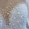 HW413-1 Real pictures Long Sleeve heavily Pearls beaded Bridal Gown